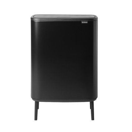 Coș de gunoi cu capac sensibil la atingere BO HI 2 x 30 l, negru, Brabantia