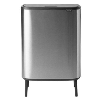 Coș de gunoi cu capac sensibil la atingere BO 2 x 30 l, oțel mat, Brabantia