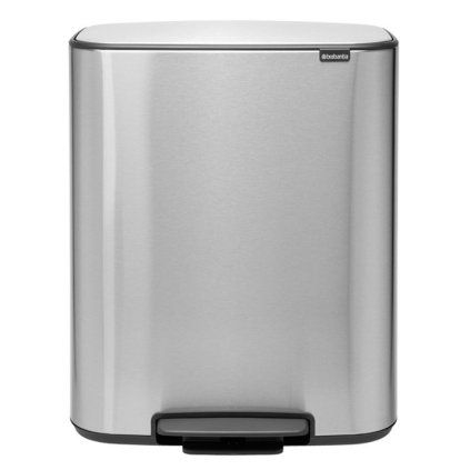 Coș cu pedală BO 2 x 30 l, oțel mat, Brabantia