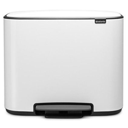 Coș cu pedală BO 11 + 23 l, alb, Brabantia