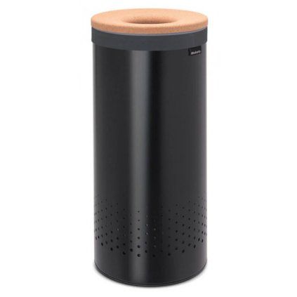 Coș de rufe 35 l, cu capac de plută, negru, Brabantia