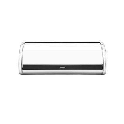 Coș pentru pâine ROLL TOP 44,5 cm, oțel lucios, Brabantia