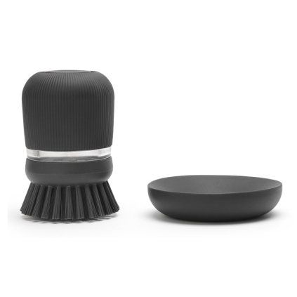 Perie pentru spălat vase, cu dozator, gri, Brabantia