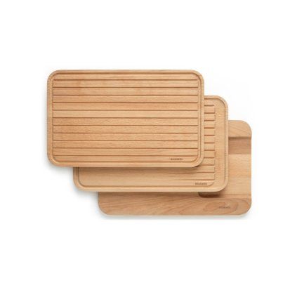 Tocător, set de 3 buc, maro, lemn, Brabantia