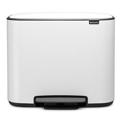 Coș cu pedală BO 3 x 11 l, alb, Brabantia