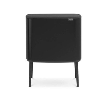 Coș de gunoi cu capac sensibil la atingere BO 36 l, negru mat, Brabantia