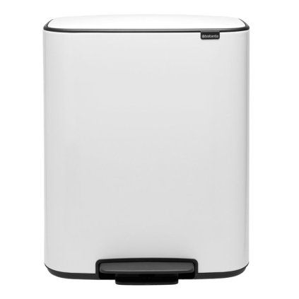 Coș cu pedală BO 60 l, alb, Brabantia