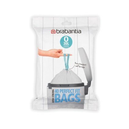 Saci de gunoi O PERFECTFIT 30 l, set de 40 buc, Brabantia