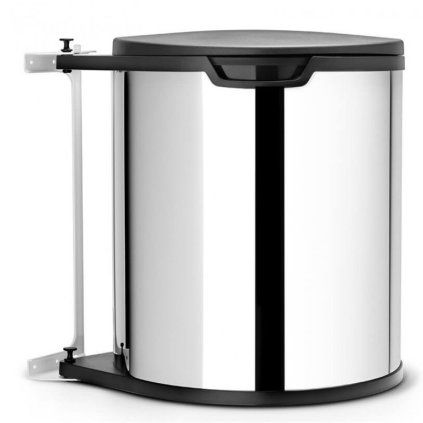 Coș de gunoi integrat 15 l, oțel lucios, Brabantia