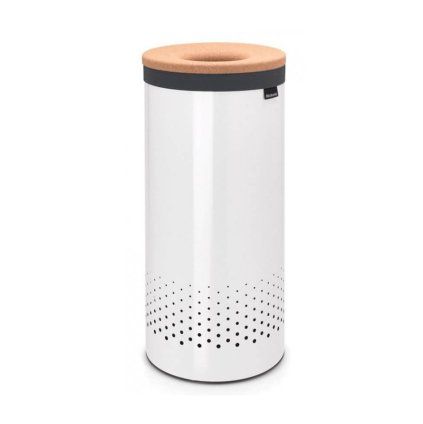 Coș de rufe 35 l, cu capac de plută, alb, Brabantia