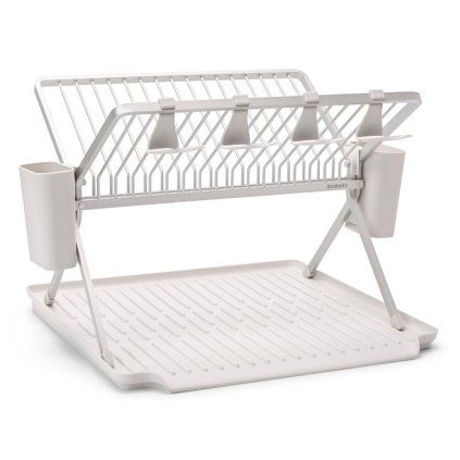 Suport pentru uscarea vaselor, pliabil, gri deschis, Brabantia