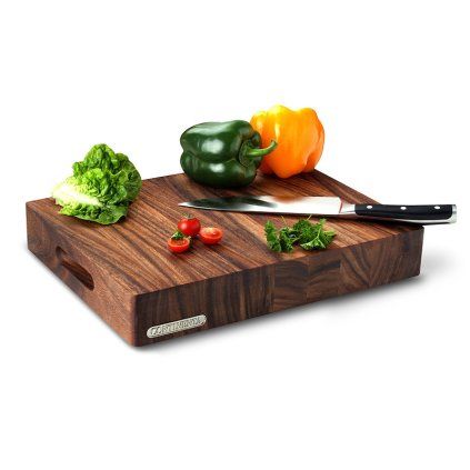 Tocător LOG 39,5 x 30 x 6 cm, maro, lemn de salcâm, Continenta