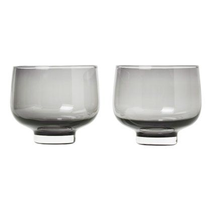 Pahar pentru apă FLOW, set de 2 buc, 220 ml, fum, Blomus