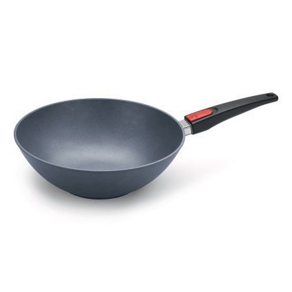 Tigaie Wok DIAMOND LITE 30 cm, mâner detașabil, titan, WOLL