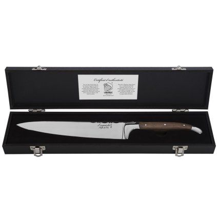Cuțit pentru bucătărie LUXURY 20 cm, cutie cadou, mâner din lemn de măslin, Laguiole