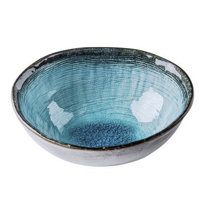 Bol ceramică SKY BLUE 17 cm, 450 ml, oval, MIJ