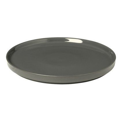Farfurie pentru desert PILAR, 20 cm, gri închis, ceramică, Blomus