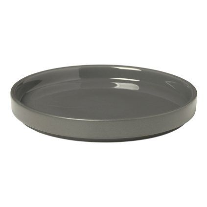 Farfurie pentru desert PILAR ⌀ 14 cm, gri închis, ceramică, Blomus