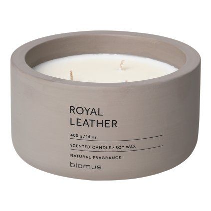 Lumânare parfumată FRAGA ⌀ 13 cm, piele, Blomus