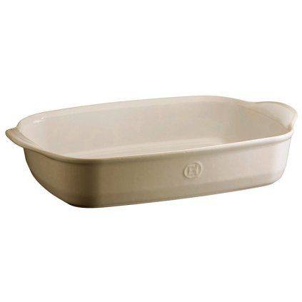 Farfurie pentru cuptor 42 x 27 cm, crem, lut, Emile Henry