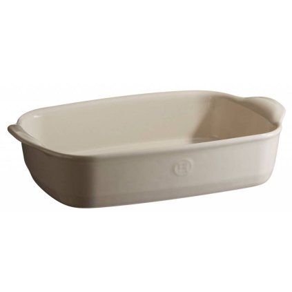 Farfurie pentru cuptor 36 x 23 cm, crem, lut, Emile Henry