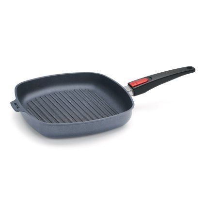 Tigaie pentru grătar DIAMOND LITE 28 x 28 cm, pentru inducție, mâner detașabil, titan, WOLL