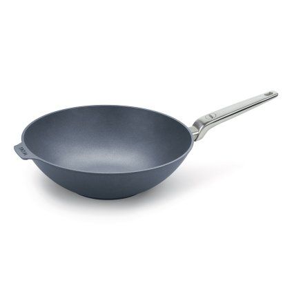 Wok DIAMOND LITE PRO 32 cm, mâner din oțel inoxidabil, titan, WOLL