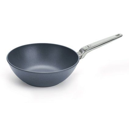 Wok DIAMOND LITE PRO 26 cm, mâner din oțel inoxidabil, titan, WOLL