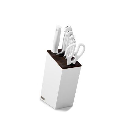 Set de cuțite în bloc CLASSIC SANTOKU VERSION, 6 buc, alb, Wüsthof