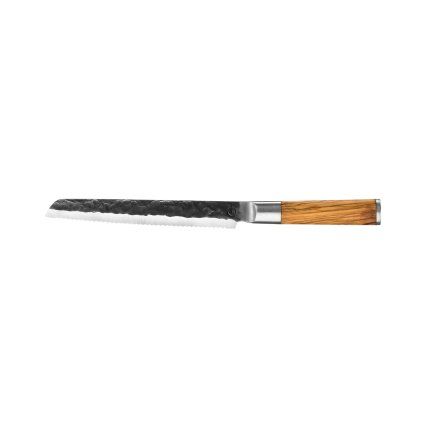 Cuțit pentru pâine OLIVE 20,5 cm, mâner din lemn de măslin, Forged