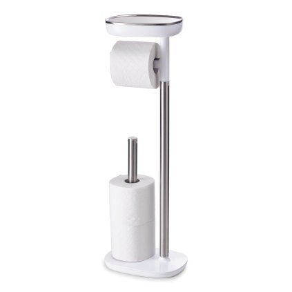 suport pentru toaletă EASYSTORE 68 cm, argintiu / alb, oțel inoxidabil, Joseph Joseph