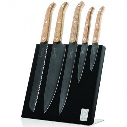 Set de cuțite, 6 buc cu suport magnetic INNOVATION, stejar, Laguiole