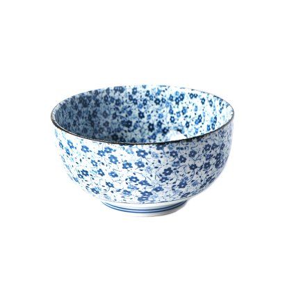 Bol ceramică BLUE DAISY 16 cm, 800 ml, albastru, ceramică, MIJ