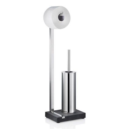 Suport pentru hârtie igienică cu perie de toaletă MENOTO, 65 cm, oțel inoxidabil lustruit, Blomus