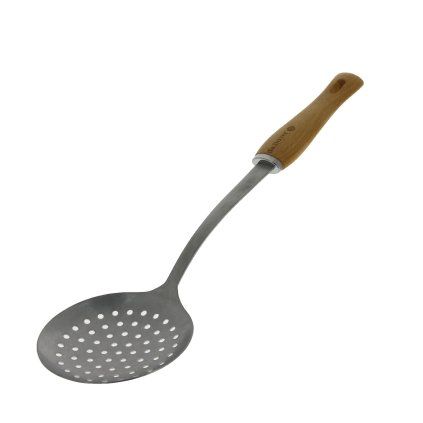 Lingură pentru strecurătoare B BOIS, mâner din lemn, de Buyer