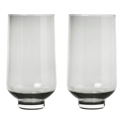 Pahar pentru apă FLOW set de 2 buc, 400 ml, sticlă fumurie, Blomus