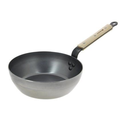 Tigaie pentru saute MINERAL B BOIS 24 cm, mâner din lemn, de Buyer