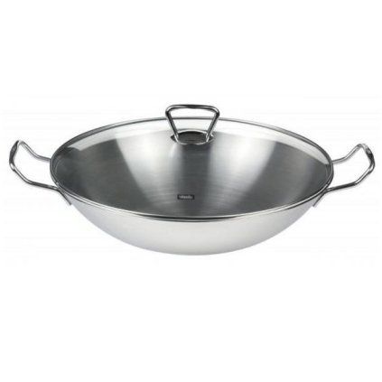 Wok KUMNING 36 cm, cu capac de sticlă, Fissler