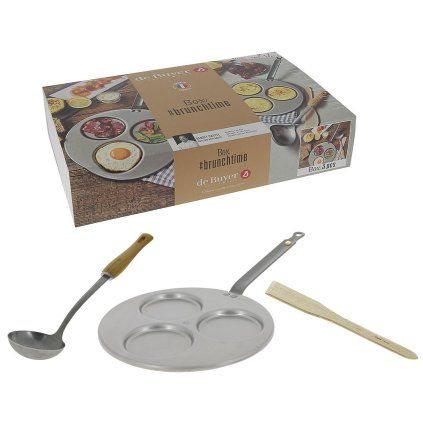 Tigaie pentru clătite MINERAL B 27 cm, cu strunjitor și cupă, de Buyer