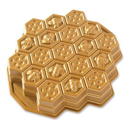 Formă pentru tort HONEYCOMB, aur, Nordic Ware