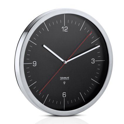 Ceas de perete radiocontrolat CRONO L, ⌀ 30 cm, negru, Blomus