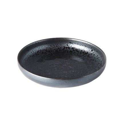 Farfurie pentru desert BLACK PEARL 22 cm, margine înaltă, MIJ