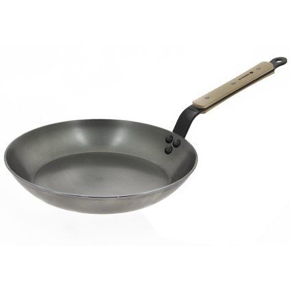 Tigaie MINERAL B BOIS 28 cm, mâner din lemn, de Buyer