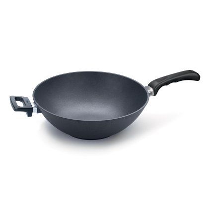 Wok TITANIUM NOWO 32 cm, pentru inducție, cu mâner, titan, WOLL