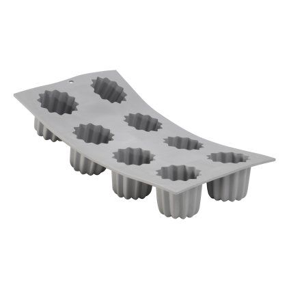 Matriță canelată ELASTOMOULE, pentru 8 chifle, 5,5 cm, silicon, de Buyer