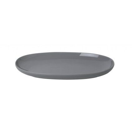 Platou de servire RO 30 x 18 cm, oval, gri închis, Blomus