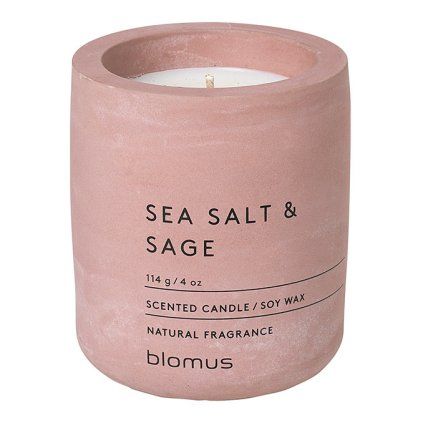 Lumânare parfumată FRAGA, ⌀ 6,5 cm, sare de mare și Sage, Blomus