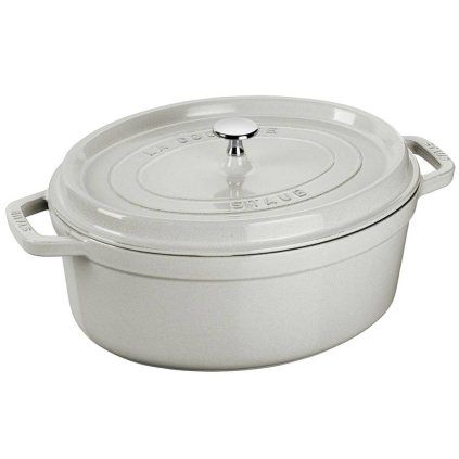 Oală de gătit COCOTTE 29 cm, 4,2 l, trufe albe, fontă, Staub