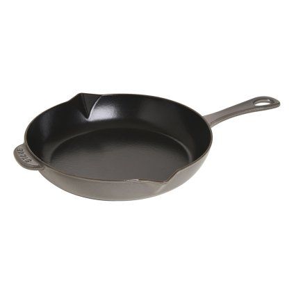 Tigaie 26 cm, gri grafit, din fontă, Staub