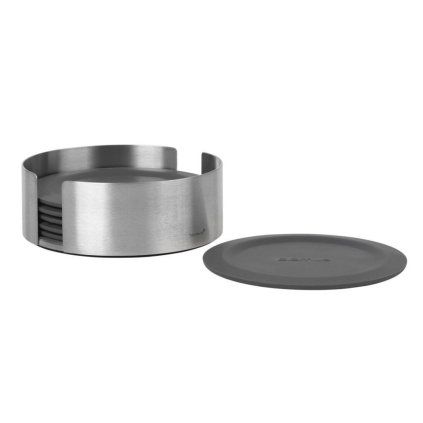 Suport pentru pahare LARETO, set de 6 buc, gri închis, Blomus
